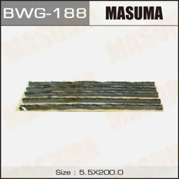 MASUMA шнурки для бескамерных шин Черные L.200mm (пластина 5 шнурков)