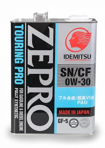 Масло моторное IDEMITSU ZEPRO TOURING  Fully Synth SN/CF,0W30, 4л