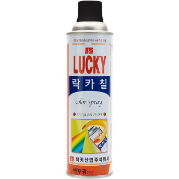 LUCKY Краска-аэрозоль Чёрная Глянцевая,  530мл