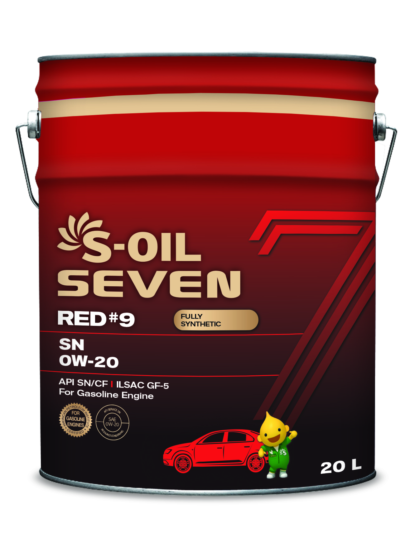 S-OIL 7 RED #9 SN/CF 0W-20 Fully Synthetic (ведро 20л)