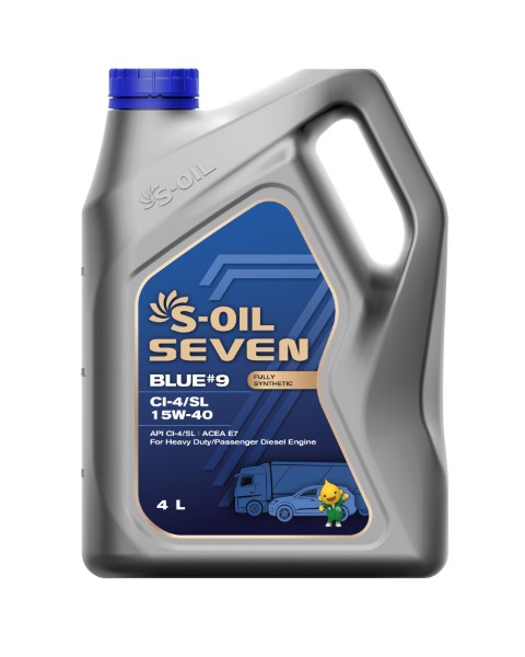 S-OIL 7 BLUE #9 CI-4/SL 15W-40 Fully Synthetic  (4л) Масло моторное