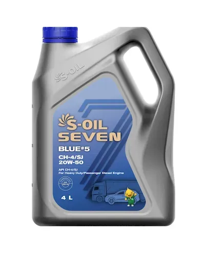 S-OIL 7 BLUE #5 CH-4/SJ 20W-50  ( 4л)