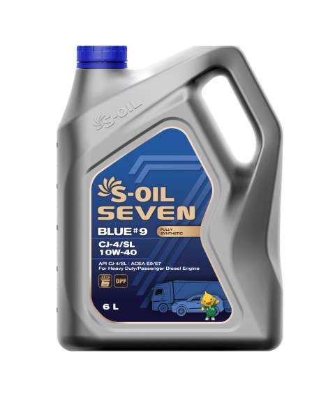 S-OIL 7 BLUE #9 CJ-4/SL 10W-40 DPF Fully Synthetic (6л) Масло моторное